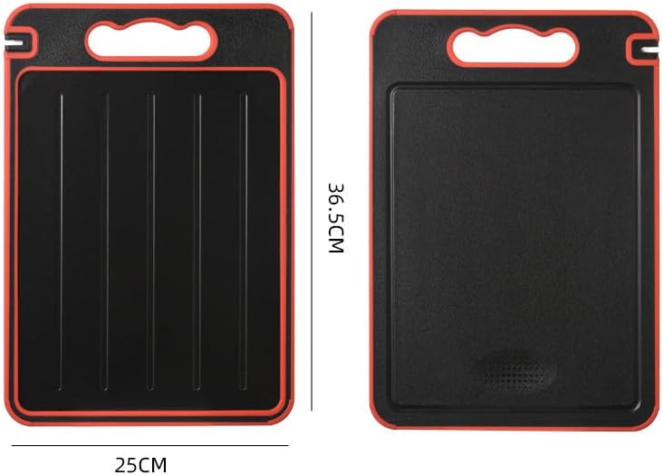4-in-1 Multifunction Cutting Board – Defrosting Tray, Knife Sharpener & Spice Grater, Double-Sided Chopping Board
