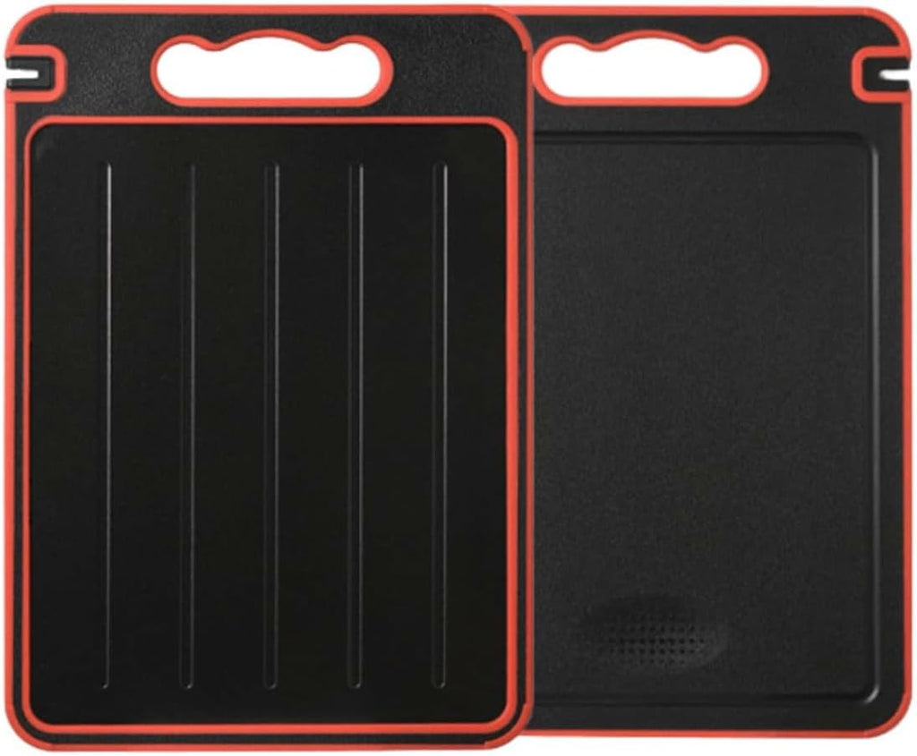 4-in-1 Multifunction Cutting Board – Defrosting Tray, Knife Sharpener & Spice Grater, Double-Sided Chopping Board