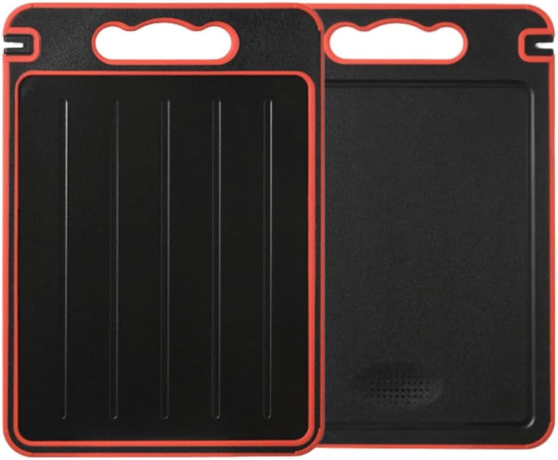 4-in-1 Multifunction Cutting Board – Defrosting Tray, Knife Sharpener & Spice Grater, Double-Sided Chopping Board