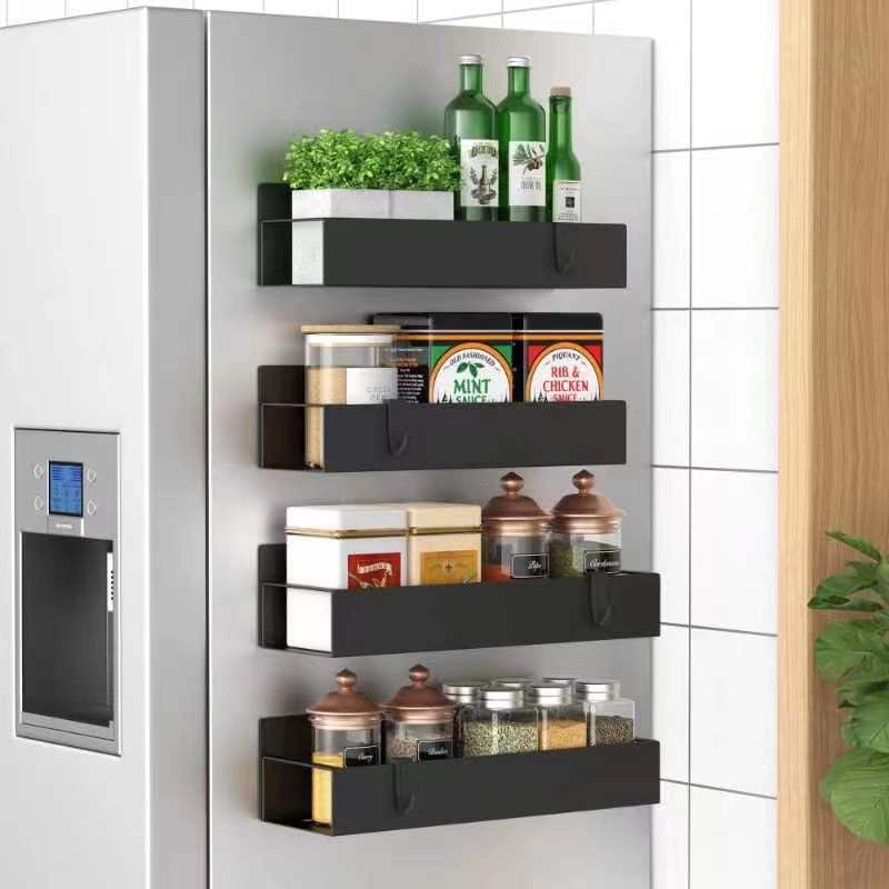 4-Pack Magnetic Metal Spice Rack Organizer