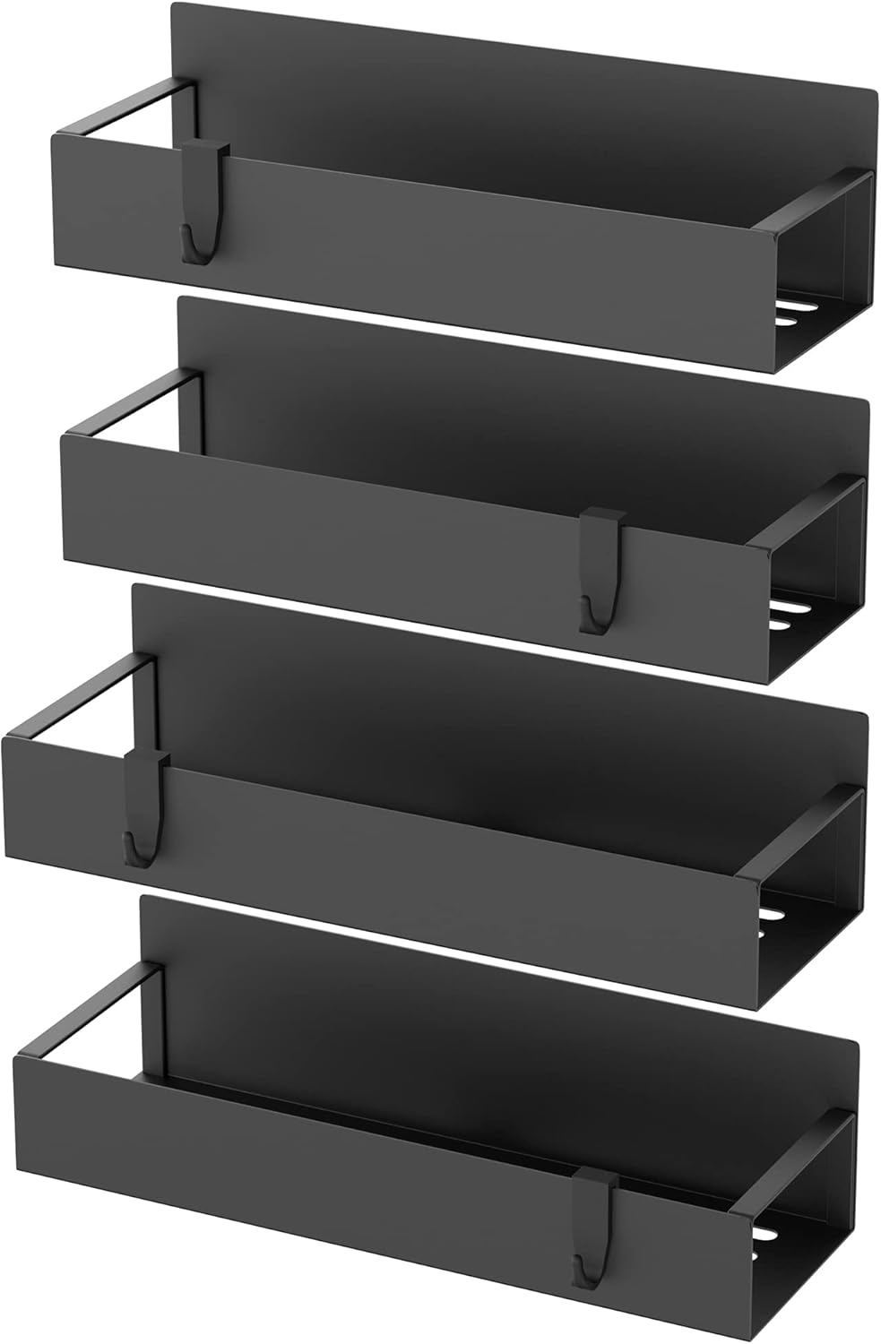 4-Pack Magnetic Metal Spice Rack Organizer