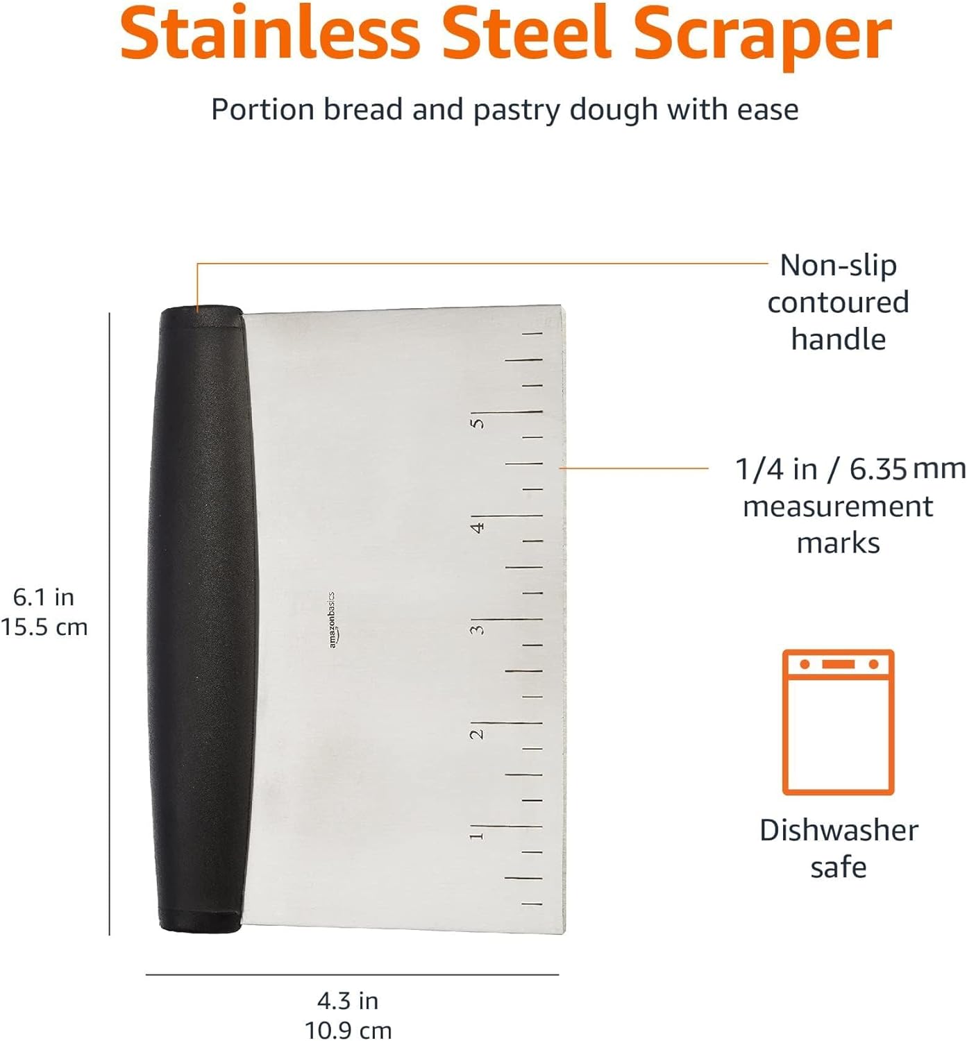 6" Multi-Purpose Stainless Steel Scraper & Chopper