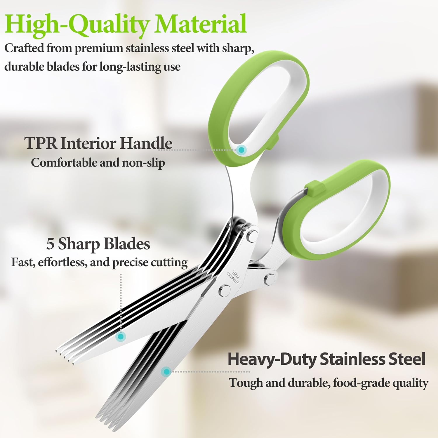  Stainless Steel Scissors for Fresh Herbs