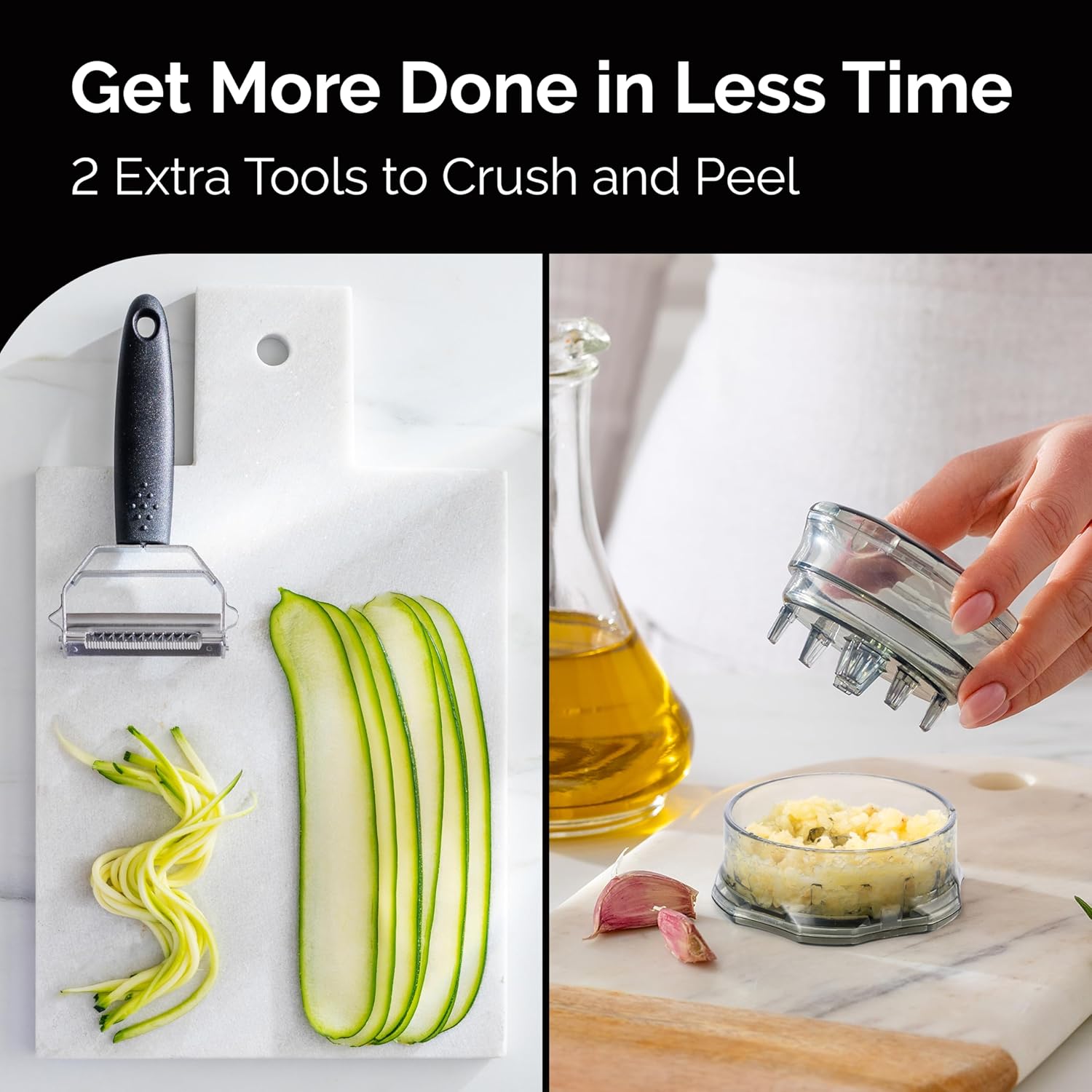Cheese & Vegetable Grater with Garlic Crusher