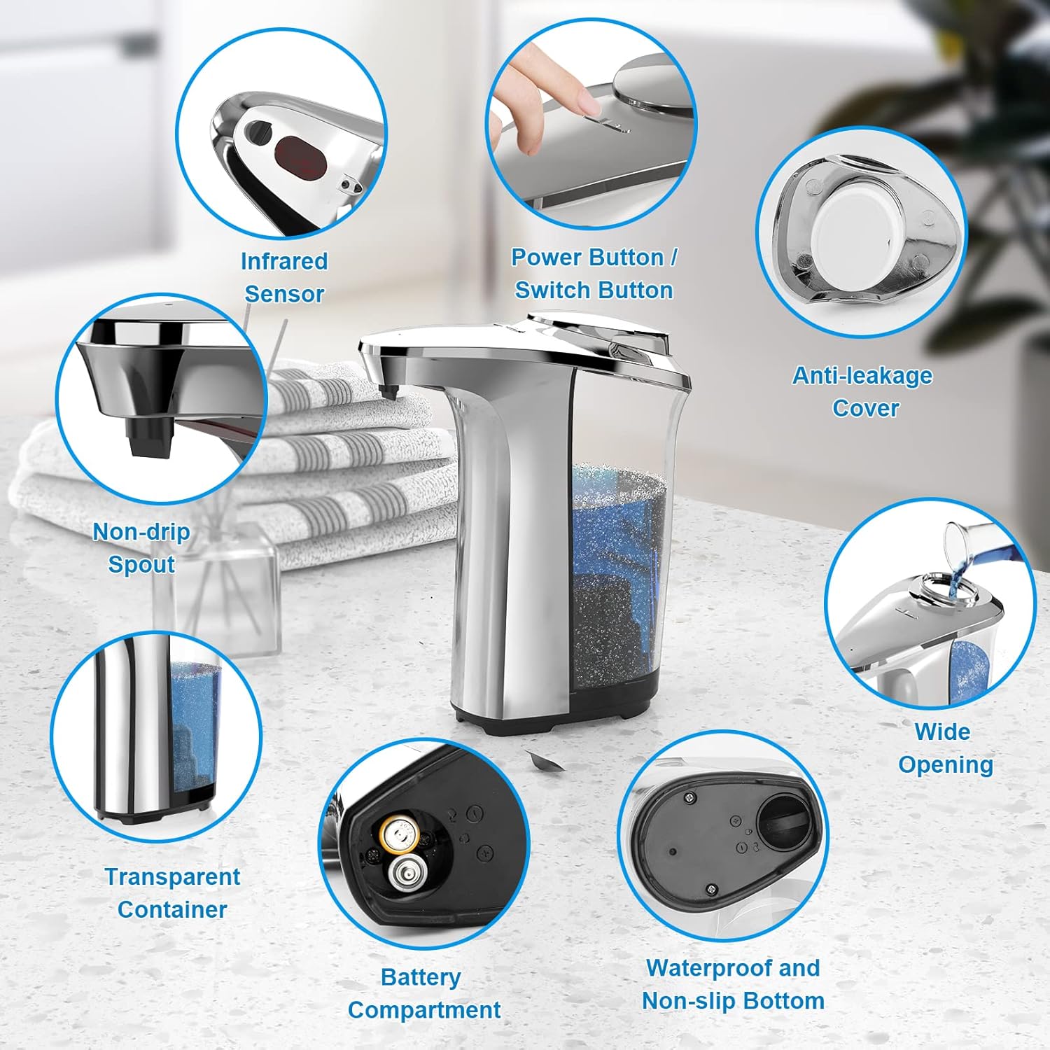 Automatic Touchless Soap Dispenser – 17oz